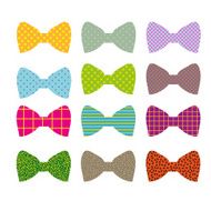 Set of bow ties vector illustration