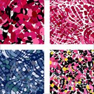 Colorful abstract seamless pattern with different shapes