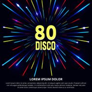 Fireworks abstract vector background Retro 80s disco poster