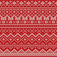 Christmas Sweater Design Seamless Holiday Knitted Pattern