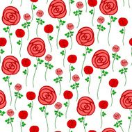 red roses on a white background N2