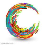 Colorful swirl icon clip art design element vector illustration