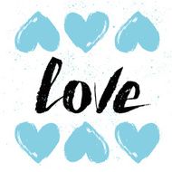 Vector vintage texture Hand lettering greeting card LOVE N2