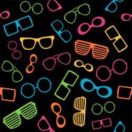 seamless colorful sunglasses pattern