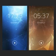 Mobile interface wallpaper design Set of abstract elegant backgrounds N3