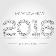 Happy New Year 2016 colorful greeting card made N2