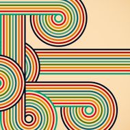 Abstract digital circles retro background