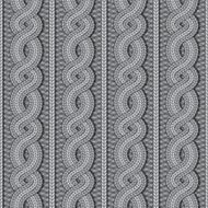 Seamless cable knitted pattern