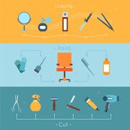 Hairdresser banner set