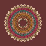 Ethnic Aztec circle ornament N4