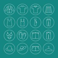 clothing icons set N4