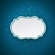 Vector Christmas paper Cut out style with inner shadow