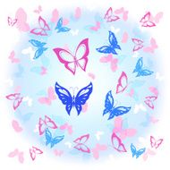 Flying butterflies