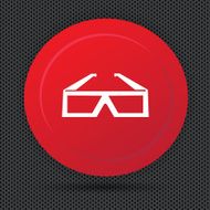 Glasses button vector