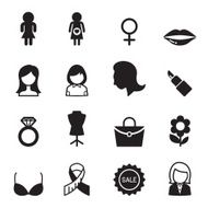 Woman icon set