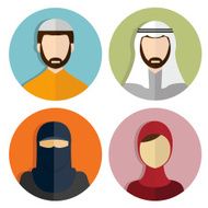 Middle Eastern Muslim avatar People Icons