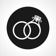 Wedding Rings Circle Icon N2