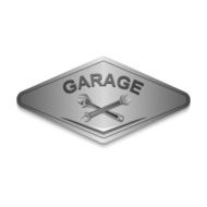 Vintage garage retro label design vector N5