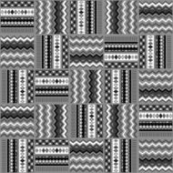 Ethnic ornament abstract geometric seamless fabric pattern N2