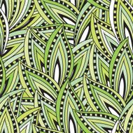 Seamless pattern with green leaves and blots N2