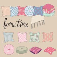 colored pillows or cushions for home interior