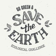 Save the Earth t-shirt eco design