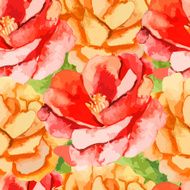 Camellia Rose Seamless pattern of flowers N2