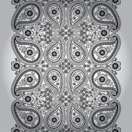 Paisley seamless border lace Vector oriental motif