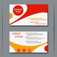 Business visiting card banner sticker mockup flyer label vector template N49