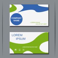 Business visiting card banner sticker mockup flyer label vector template N50