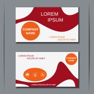 Business visiting card banner sticker mockup flyer label vector template N51
