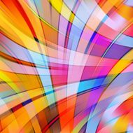 Colorful smooth light lines background Yellow orange pink purple colors