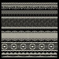 vector set of lace trims