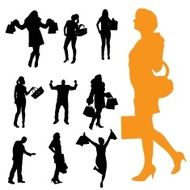 Vector silhouette of a people N18