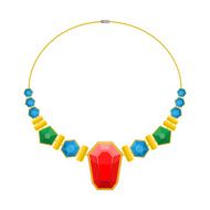 Necklace of precious stones Beautiful rich jewelry Luxurious b