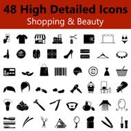 Shopping and Beauty Smooth Icons