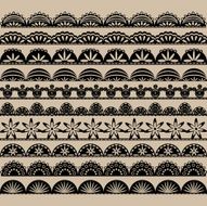 Black Lace Border set