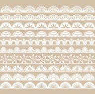 White Lace Border set