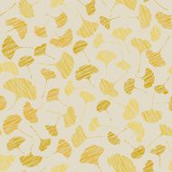 Autumn texture with scraped ginkgo leaves Seamless pattern