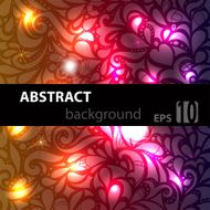 Abstract disco glowing pattern on background Vector illustration N2