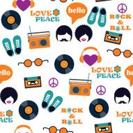 hippie style seamless pattern