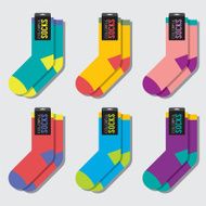 Flat Design Colorful Socks Set