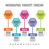 Infographic business concept - timeline vector template