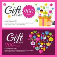 Vector gift coupon or voucher background template