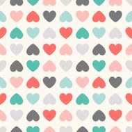 Seamless geometric pattern with hearts illustration N24