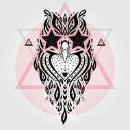 Owl Tribal pattern N13