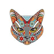 Decorative cat Hand drawn vector illustration