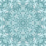 Round seamless floral retro ornament