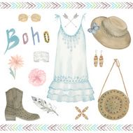 Watercolor fashion pattern