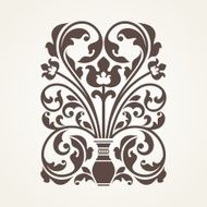 Ornamental floral element for design N3